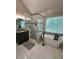 Bathroom featuring double sinks, sleek fixtures, and a glass enclosed shower at 1270 Heritage Lakes Dr, Mableton, GA 30126