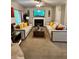 Spacious living room with a fireplace, TV, and two large sofas providing ample seating at 1270 Heritage Lakes Dr, Mableton, GA 30126