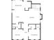 Layout of the first floor showing kitchen, living room, and bedroom/office at 2987 Jefferson St, Atlanta, GA 30341