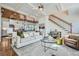 Open-concept living room with a modern sofa, staircase, and stylish decor at 2987 Jefferson St, Atlanta, GA 30341