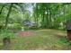 Spacious backyard offering mature trees, fenced yard and outdoor living, creating a tranquil retreat at 588 Benson Hurst Sw Dr, Mableton, GA 30126
