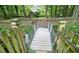 Picturesque backyard with a bridge leading to a shed, offering a serene and secluded outdoor retreat at 588 Benson Hurst Sw Dr, Mableton, GA 30126