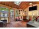 Cozy sunroom with wood floors, skylight, and comfortable seating at 4507 Reva Way, Marietta, GA 30066