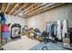 Unfinished basement featuring exposed ceiling and concrete floor at 507 Bishop Ln, Woodstock, GA 30188