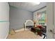 Unfinished bedroom with grey wall and window at 931 Windsor Creek Dr, Grayson, GA 30017