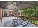 Large back deck is ideal for entertaining and features plenty of seating and shade at 3715 Borning Ct, Johns Creek, GA 30022