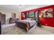 Spacious bedroom featuring a tray ceiling, large windows, and neutral color palette at 3715 Borning Ct, Johns Creek, GA 30022