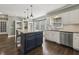Spacious kitchen with a large island, stainless steel appliances, white cabinets, and plenty of counter space at 3715 Borning Ct, Johns Creek, GA 30022