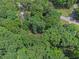 Lush treetop aerial view showcasing a private home and natural surroundings at 6590 Williamson Ne Dr, Atlanta, GA 30328