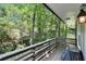 Secluded balcony overlooks a lush wooded area, providing a peaceful retreat at 6590 Williamson Ne Dr, Atlanta, GA 30328