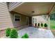 Covered patio featuring tile flooring and room for plenty of outdoor furniture at 3405 Linstead Ct, Loganville, GA 30052