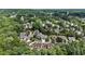 Panoramic aerial view of a luxury residential neighborhood surrounded by lush greenery at 4830 Westgate Dr, Cumming, GA 30040
