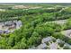 Aerial view of a community surrounded by mature trees and lush landscaping at 2138 Mill Garden Run, Buford, GA 30519