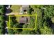 Aerial view of a residential property, showing the house and surrounding lot outlined in yellow at 1149 Avondale Se Ave, Atlanta, GA 30312