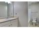 Bright bathroom showcases a vanity and sink with a separate toilet and bathtub at 5136 Estonian Dr, Fairburn, GA 30213