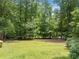 Expansive backyard with lush greenery and mature trees creating a private oasis at 1260 Willeo Creek Dr, Roswell, GA 30075