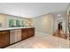 Spacious kitchen area with a view and ample storage, perfect for culinary creations at 1260 Willeo Creek Dr, Roswell, GA 30075