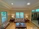 Comfortable sitting room with decorative pillows and view to the exterior at 1260 Willeo Creek Dr, Roswell, GA 30075