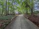 Long driveway leading up to the house surrounded by lush green trees at 3835 Shawnee Sw Run, Lilburn, GA 30047