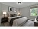 This bedroom features neutral walls, carpeted floor, and a window letting in plenty of natural light at 5950 Meadow Brook Ln, Cumming, GA 30040
