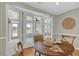 Breakfast nook featuring a cozy round table, natural light, and views of the outdoors at 5950 Meadow Brook Ln, Cumming, GA 30040