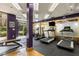 Well-equipped fitness center featuring treadmills, elliptical machines, weights, and mounted television at 390 17Th Nw St # 4055, Atlanta, GA 30363