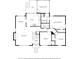 Detailed first floor plan showing primary bedroom, kitchen, dining area, and living room at 4807 Willowwood Ne Dr, Kennesaw, GA 30144