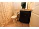 Cozy bathroom with neutral walls, shower, vanity and tile floors at 116 Festoon Ct, Smyrna, GA 30080