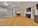 Finished basement with hardwood floors, pool table and kitchenette at 181 Sentinel Pl, Marietta, GA 30067