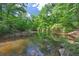 Calm creek surrounded by dense foliage with reflections of the sky at 181 Sentinel Pl, Marietta, GA 30067