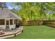 Outdoor patio features outdoor seating, a grill, and a great fenced yard at 5850 Shannon Dr, Cumming, GA 30040