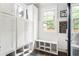Mudroom with built-in storage and bench at 138 Garland Ave, Decatur, GA 30030
