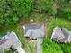 Aerial view of house showing roof, backyard and surrounding foliage at 4325 Camellia Ridge Sw Way, Lilburn, GA 30047