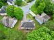 Overhead shot of roof, drive and surrounding neighborhood at 4325 Camellia Ridge Sw Way, Lilburn, GA 30047