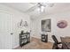 Nicely sized bedroom featuring carpet, sports decor and a ceiling fan at 4915 Bayberry Dr, Cumming, GA 30040