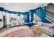 Inviting living area featuring an open kitchen, a sectional sofa, and a cozy atmosphere at 743 Taylor Ne Ct, Atlanta, GA 30324