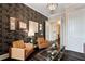 Office with hardwood floors, stylish decor, and a unique decorative lighting fixture at 58 Canton St # 404, Alpharetta, GA 30009