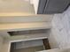 Bathroom with white tiled walls and modern vanity at 6136 Holiday Blvd, Forest Park, GA 30297