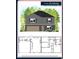 Illustration of Kimberly home exterior with a 2-car garage, gray siding, and a beautifully landscaped front yard at 115 Deer Xing, Temple, GA 30179