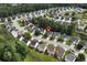 Aerial view of a residential area with mature trees and well-maintained houses at 285 Kentshire Pl, Lawrenceville, GA 30044