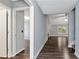 View of a hallway featuring laminate floors at 285 Kentshire Pl, Lawrenceville, GA 30044