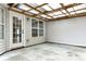 Covered patio features a door with windows and provides an outdoor living space at 285 Kentshire Pl, Lawrenceville, GA 30044
