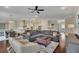 Spacious living room open to the kitchen and dining area at 250 Cordova St, Woodstock, GA 30189