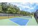 An outdoor pickleball court fenced in with trees in the background at 250 Cordova St, Woodstock, GA 30189