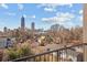 Stunning city view of the Atlanta skyline from a balcony at 456 Parkway Ne Dr # 10, Atlanta, GA 30308