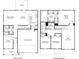 Detailed two-story floor plan showcasing the layout of rooms, including the kitchen, bedrooms, and living spaces at 6922 Chester St, Fairburn, GA 30213
