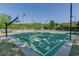 Well-maintained community basketball court with new hoops, lighting, and surrounding greenery at 2118 Town Manor Ct, Dacula, GA 30019