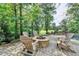 Charming backyard space with stone fire pit, seating, and inviting landscape, perfect for outdoor gathering at 2118 Town Manor Ct, Dacula, GA 30019