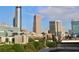 Stunning skyline view highlighting the Ferris wheel, modern buildings and lush green trees at 250 Park Avenue West # 802, Atlanta, GA 30313