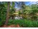 Scenic view of home from across a pond with lush greenery creating a tranquil backdrop at 2743 Long Grove Dr, Marietta, GA 30062
